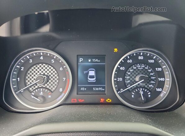 5NPD84LF9LH499048 2020 HYUNDAI ELANTRA Синий Вид щитка приборов