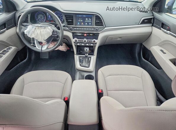 5NPD84LF9LH499048 2020 HYUNDAI ELANTRA Синий Вид панели приборов