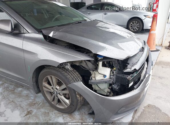 5NPD84LFXJH377201 2018 HYUNDAI ELANTRA Gray Widok z przodu