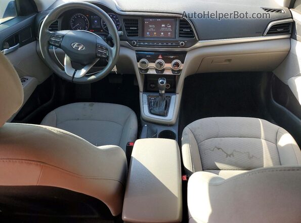 5NPD84LFXKH435440 2019 HYUNDAI ELANTRA Blue Вид панелі приладів