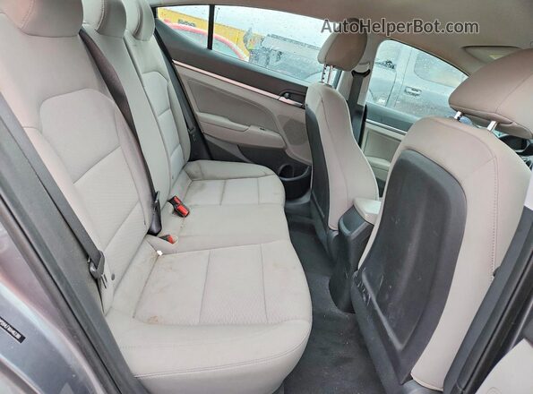 5NPD84LFXKH462380 2019 HYUNDAI ELANTRA Gray Rear seats view