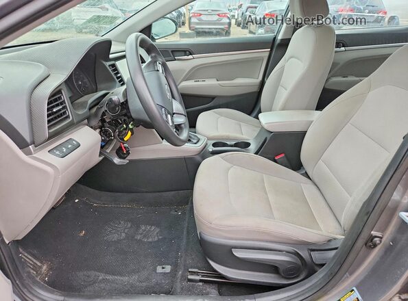 5NPD84LFXKH462380 2019 HYUNDAI ELANTRA Gray Front interior view