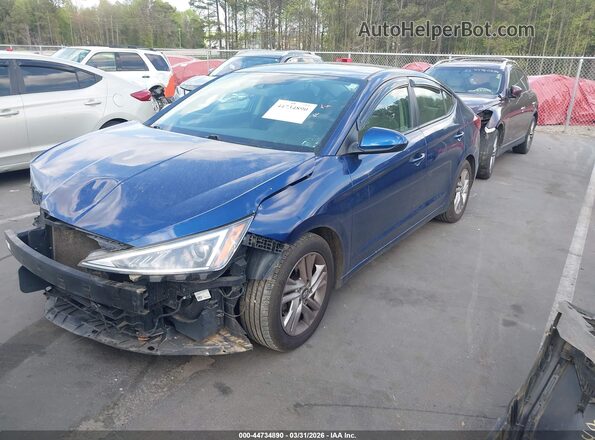 5NPD84LFXKH481723 2019 HYUNDAI ELANTRA Blue Front left