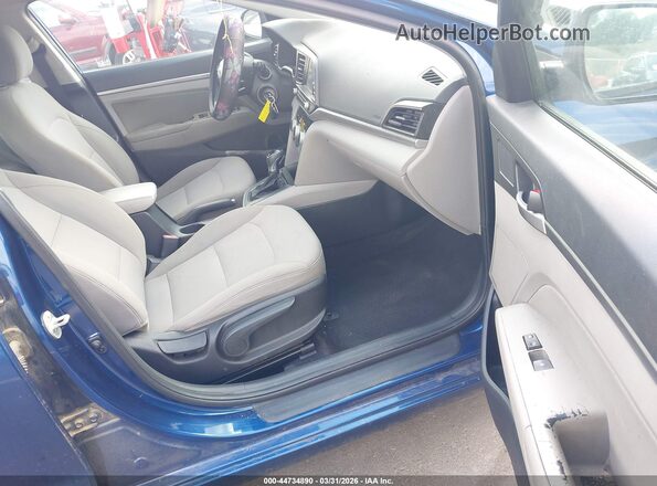 5NPD84LFXKH481723 2019 HYUNDAI ELANTRA Blue Front interior view