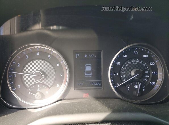 5NPD84LFXLH562898 2020 HYUNDAI ELANTRA Синий Вид щитка приборов