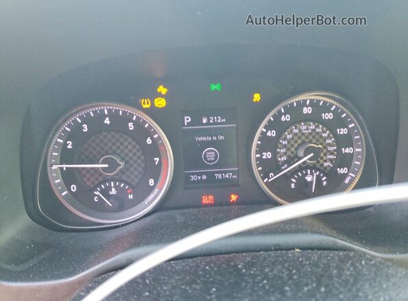 5NPD84LFXLH626969 2020 HYUNDAI ELANTRA Белый Вид щитка приборов