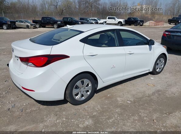 5NPDH4AE0GH712405 2016 HYUNDAI ELANTRA White Tył prawy