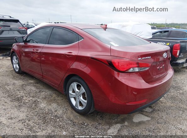 5NPDH4AE0GH735375 2016 HYUNDAI ELANTRA Красный Задняя левая четверть