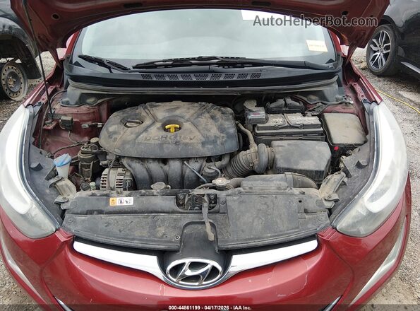 5NPDH4AE0GH735375 2016 HYUNDAI ELANTRA Красный Вид сзади