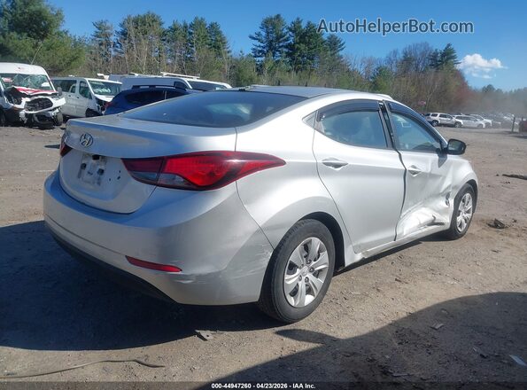 5NPDH4AE0GH774953 2016 HYUNDAI ELANTRA Серебряный Задняя правая четверть