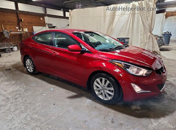 5NPDH4AE2GH654183 2016 HYUNDAI ELANTRA Темно-бордовый Передняя правая четверть