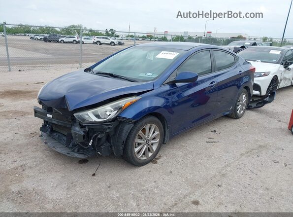 5NPDH4AE4GH657442 2016 HYUNDAI ELANTRA Blue Przód lewy