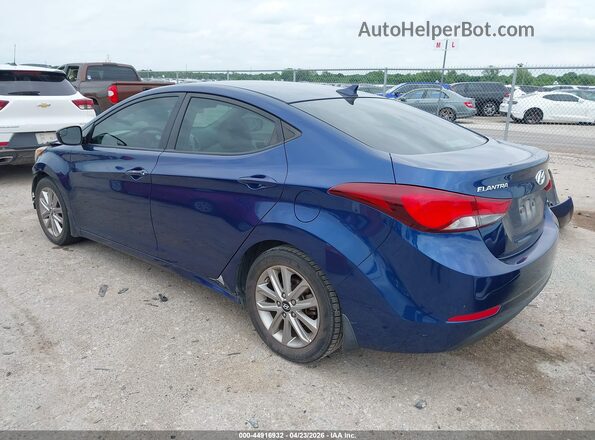 5NPDH4AE4GH657442 2016 HYUNDAI ELANTRA Blue Tył lewy