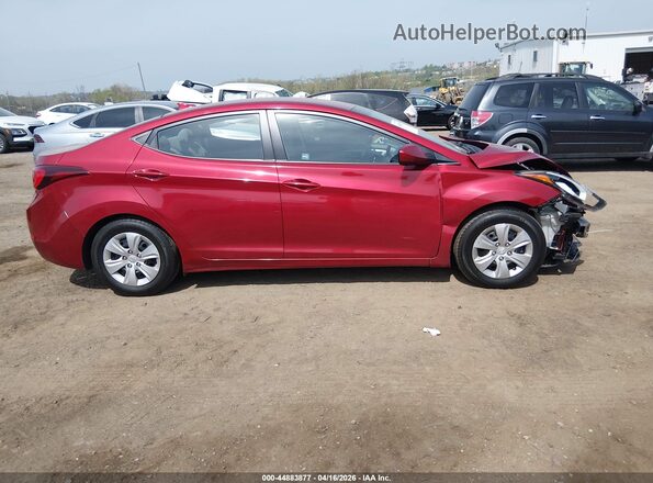 5NPDH4AE4GH663693 2016 HYUNDAI ELANTRA Red სალონის 360-გრადუსიანი ხედი