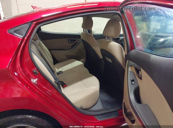 5NPDH4AE4GH698024 2016 HYUNDAI ELANTRA Red Widok naklejki z numerem VIN