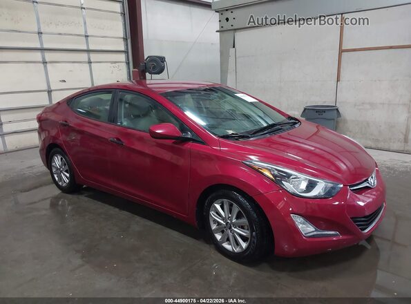 5NPDH4AE4GH698024 2016 HYUNDAI ELANTRA Red Przód prawy