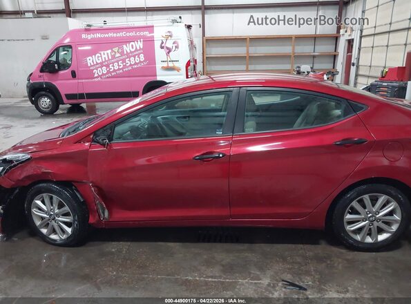 5NPDH4AE4GH698024 2016 HYUNDAI ELANTRA Red Widok wnętrza 360 stopni