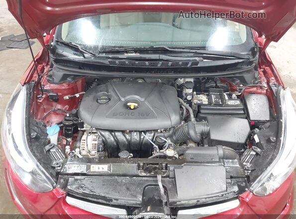 5NPDH4AE4GH698024 2016 HYUNDAI ELANTRA Red Widok z tyłu