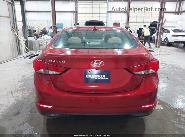 5NPDH4AE4GH698024 2016 HYUNDAI ELANTRA Red 