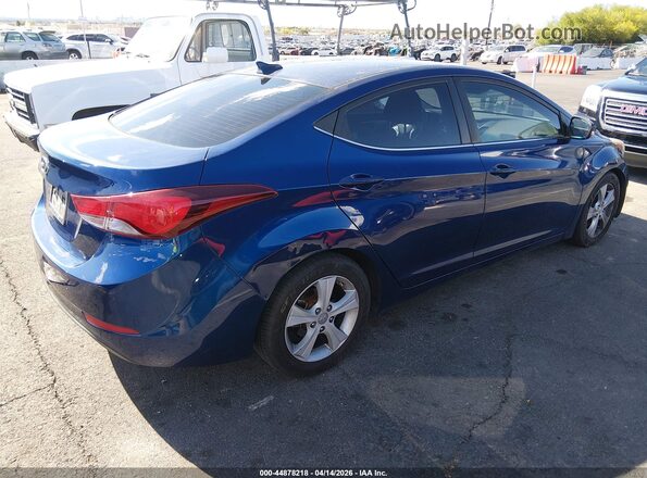 5NPDH4AE7GH788915 2016 HYUNDAI ELANTRA Синий Задняя правая четверть