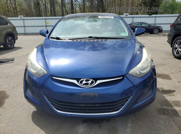 5NPDH4AE8GH668945 2016 HYUNDAI ELANTRA Синий Вид спереди