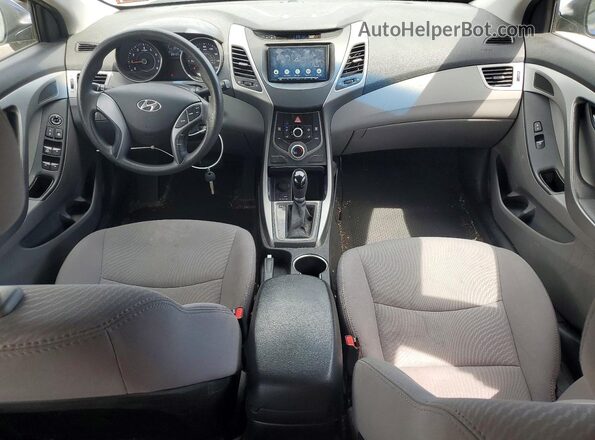 5NPDH4AE8GH668945 2016 HYUNDAI ELANTRA Синий Вид панели приборов