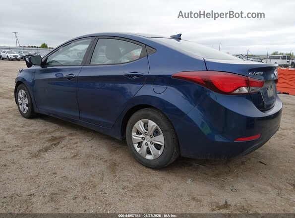 5NPDH4AE8GH755616 2016 HYUNDAI ELANTRA Синий Задняя левая четверть