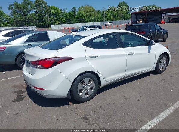 5NPDH4AEXGH780159 2016 HYUNDAI ELANTRA Белый Задняя правая четверть