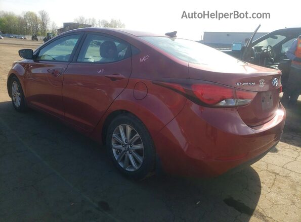 5NPDH4AEXGH790190 2016 HYUNDAI ELANTRA Burgundy Tył lewy