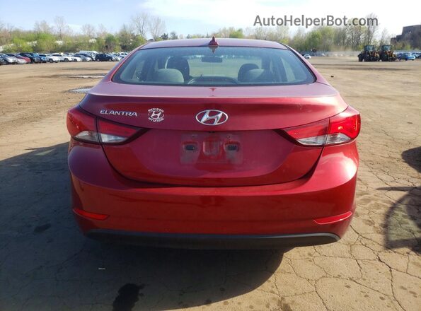 5NPDH4AEXGH790190 2016 HYUNDAI ELANTRA Burgundy Widok z tyłu