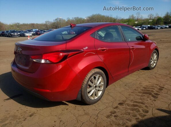 5NPDH4AEXGH790190 2016 HYUNDAI ELANTRA Burgundy Tył prawy
