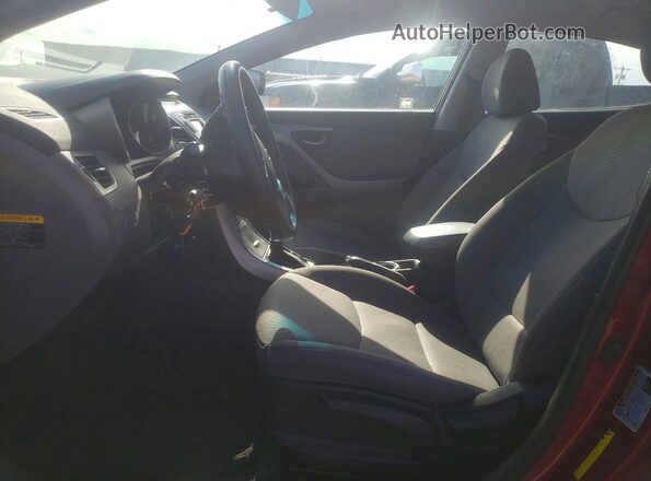 5NPDH4AEXGH790190 2016 HYUNDAI ELANTRA Burgundy Widok wnętrza z przodu