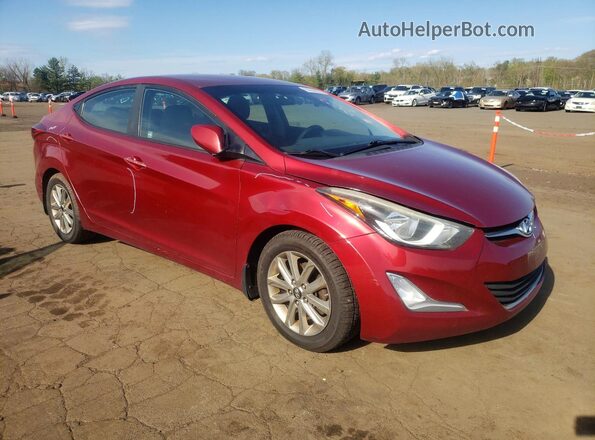 5NPDH4AEXGH790190 2016 HYUNDAI ELANTRA Burgundy Przód prawy