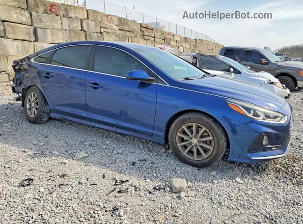 5NPE24AF0JH648050 2018 HYUNDAI SONATA Синий Передняя правая четверть