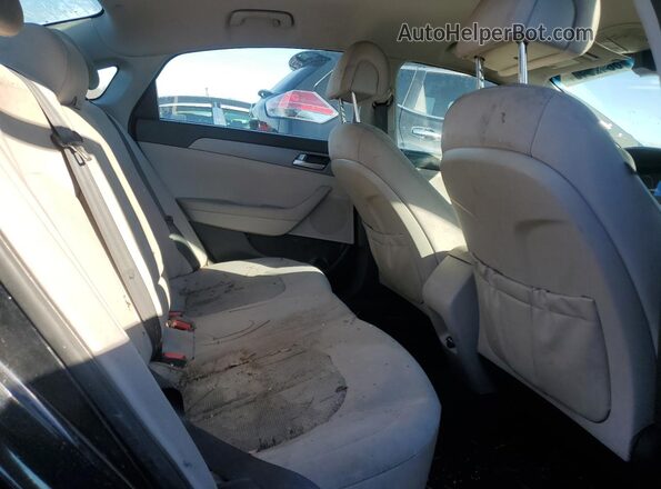 5NPE24AF1GH422575 2016 HYUNDAI SONATA Black უკანა სავარძლების ხედი