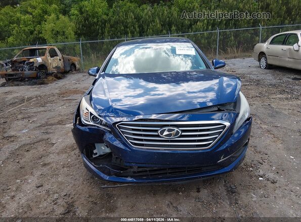 5NPE24AF2GH361902 2016 HYUNDAI SONATA Blue Вид задньої частини салону