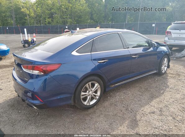 5NPE34AF1KH733459 2019 HYUNDAI SONATA Blue Trasero derecho