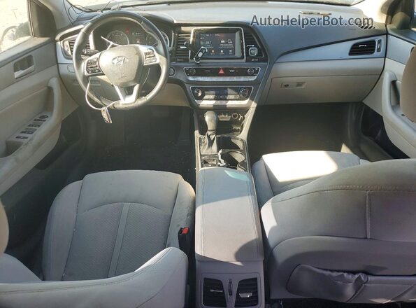 5NPE34AF4KH768481 2019 HYUNDAI SONATA Синий Вид панели приборов