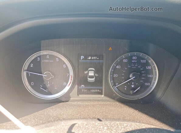 5NPE34AF4KH768481 2019 HYUNDAI SONATA Синий Вид щитка приборов
