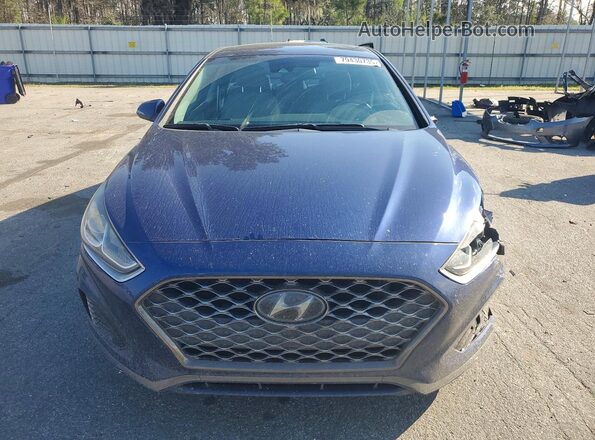 5NPE34AF4KH768481 2019 HYUNDAI SONATA Синий Вид спереди