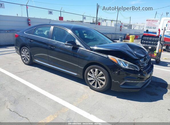 5NPE34AF5HH554253 2017 HYUNDAI SONATA Черный Передняя правая четверть