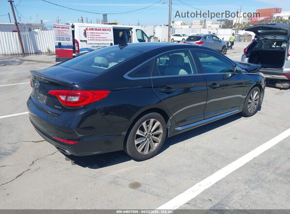 5NPE34AF5HH554253 2017 HYUNDAI SONATA Черный Задняя правая четверть