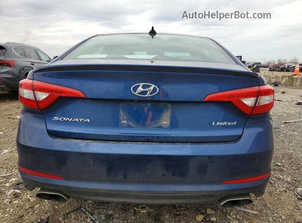 5NPE34AF6GH280883 2016 HYUNDAI SONATA Синий Вид сзади