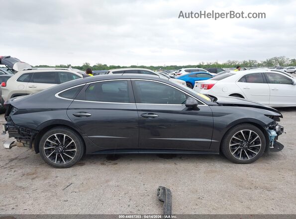 5NPEH4J27MH068634 2021 HYUNDAI SONATA Серый Вид задней части салона