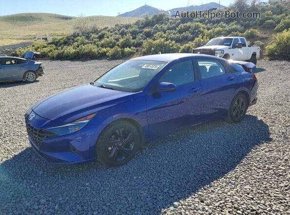 5NPLM4AG0NH064375 2022 HYUNDAI ELANTRA Blue Front left