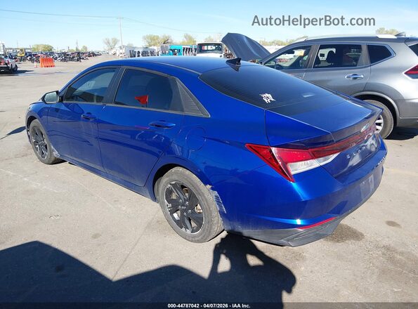 5NPLM4AG8MH009591 2021 HYUNDAI ELANTRA Синий Задняя левая четверть