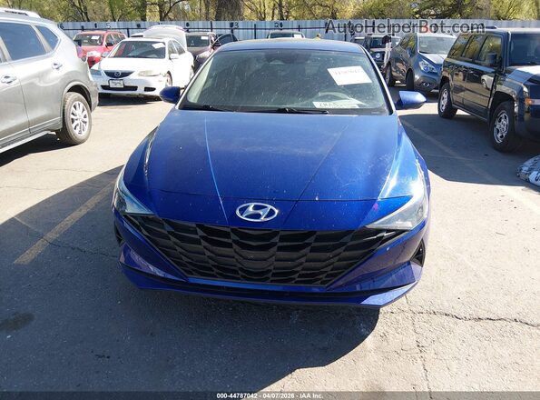 5NPLM4AG8MH009591 2021 HYUNDAI ELANTRA Синий Вид задней части салона