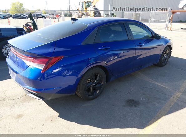 5NPLM4AG8MH009591 2021 HYUNDAI ELANTRA Синий Задняя правая четверть