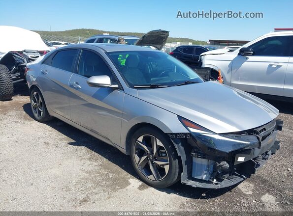 5NPLP4AG2MH027964 2021 HYUNDAI ELANTRA Серебряный Передняя правая четверть