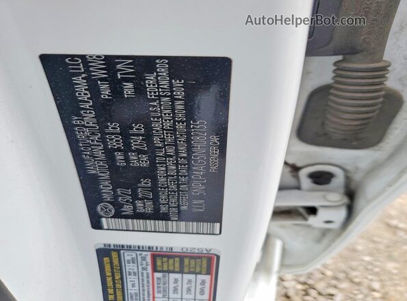 5NPLP4AG5NH082135 2022 HYUNDAI ELANTRA White Widok komory silnika